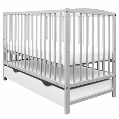 New Baby Łóżeczko dziecięce Lilly z szufladą, szary