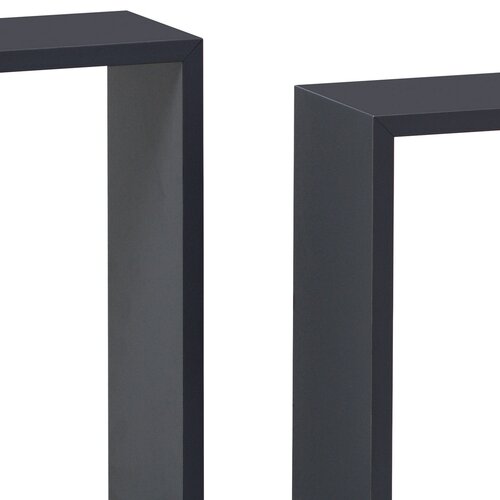 Wandregal, 3er-Set, mattgrau, 30 x 11,7, 27 x 11,7, 24 x 11,7 cm