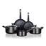 Banquet 7-teiliges Aluminium-Kochgeschirr-Set, Black Stone