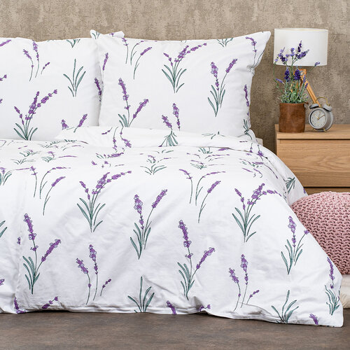 4Home Бавовняна постільна білизна Lavender, 140 x 220 см, 70 x 90 см
