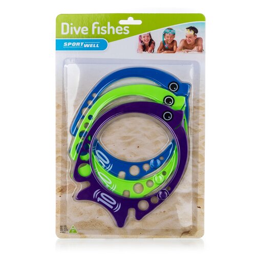 Sportwell Zestaw pierścieni do nurkowania Fish, 3 szt.