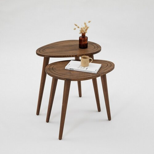 Komplet stranskih mizic Sweet Walnut, 2 kos