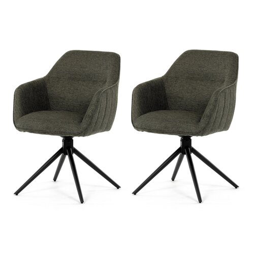 Set de scaune de sufragerie cu mecanism deîntoarcere HC-536 GRN2, 2 buc.