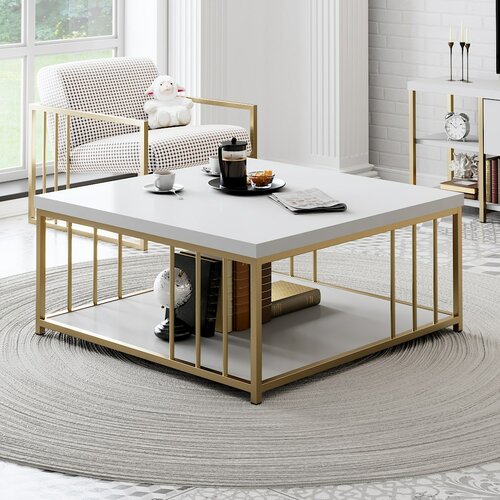 Couchtisch Zenn White and Gold