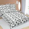 Bellatex Krep posteljnina Cvet siva, 140 x 200 cm,70 x 90 cm