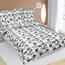 Bellatex Krep posteljnina Cvet siva, 140 x 200 cm,70 x 90 cm
