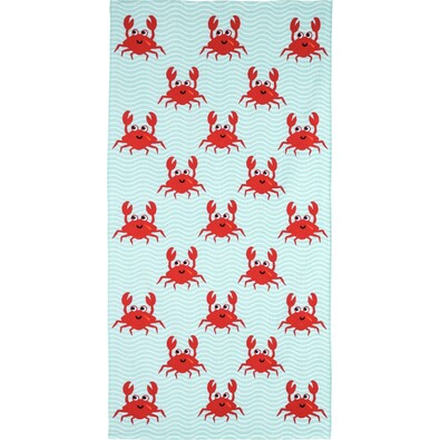 Prosop de plajă Crazy Crabs, 70 x 140 cm