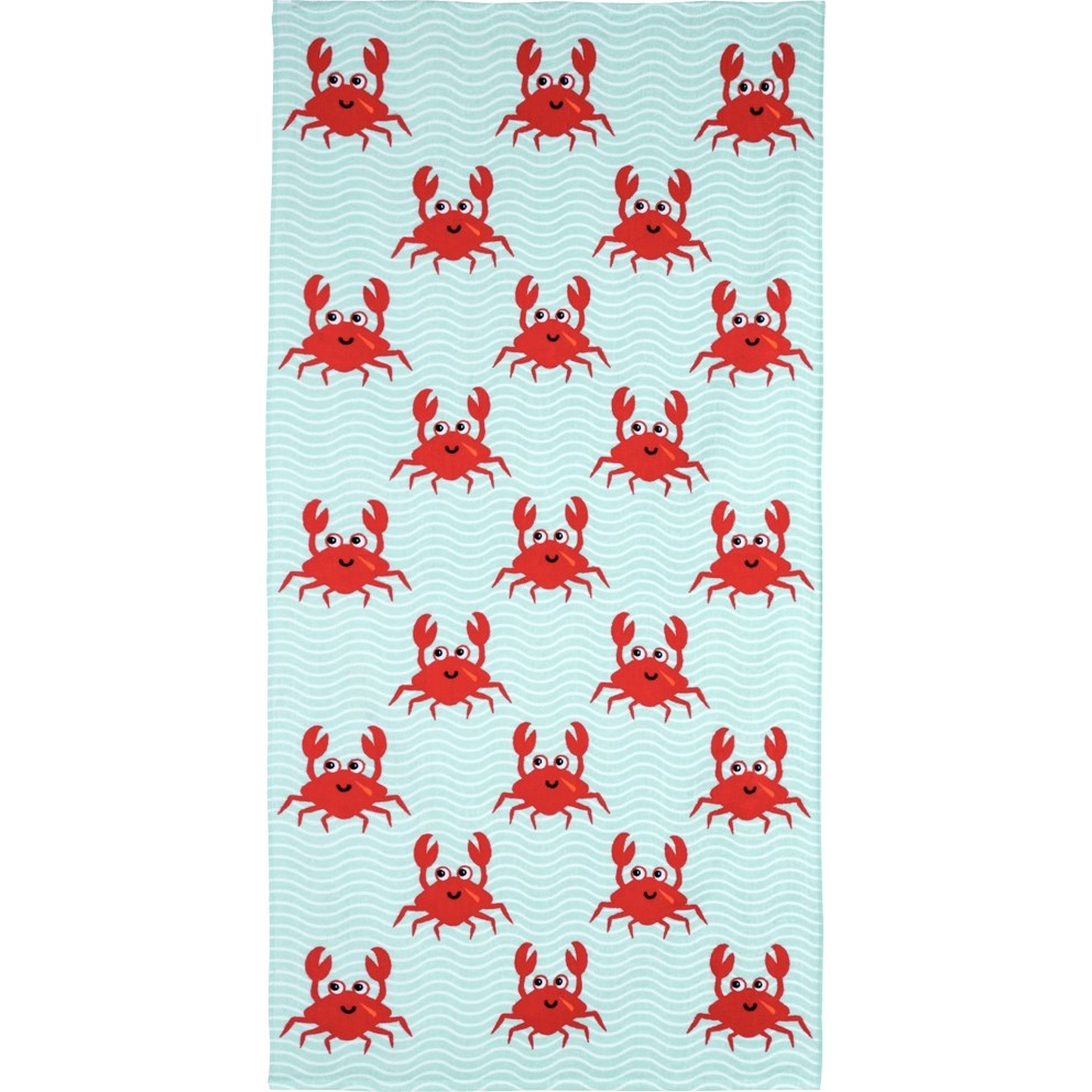Jules Clarysse Plážová osuška Crazy Crabs, 70 x 140 cm