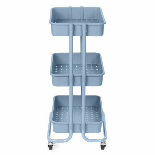 Compactor Grenaf kerekes fürdőszoba polc3 polc, 43 x 34,8 x 75 cm, kék színben, kék termék 2. képe