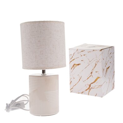 Keramická stolní lampa Light  33 cm, sv. béžová