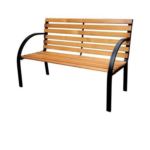 Zahradní lavička 122 x 60 x 79 cm, ocel / dřevo
