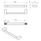 GEDY PI218013 Suport pentru prosoape Pirenei 80 x6,6 cm , argintiu