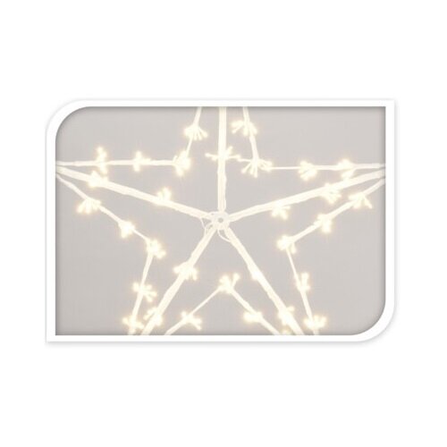 Vianočná LED dekorácia White star, 80 cm