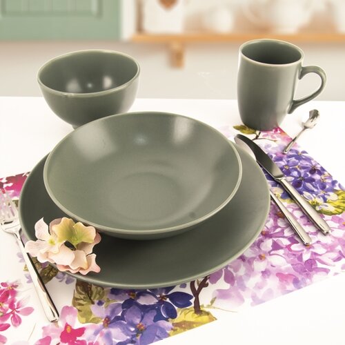 Orion tiefe Keramikplatten-Set Alfa, 20,5 cm, grün, 6 Stück