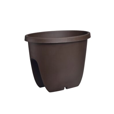 Gardenico Balkónový květináč na zábradlí BalconiaOVI hnědá, pr. 30 cm