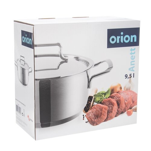 Orion Edelstahlkasserolle mit Deckel Anett 9,5 l