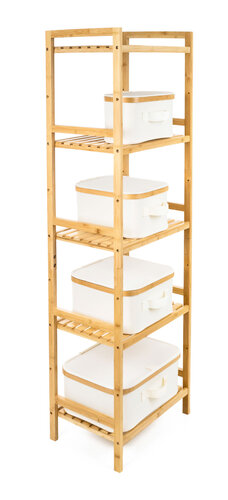 Сховище G21 30 x 30 x 15 см, бамбукове з кришкою,бежеве