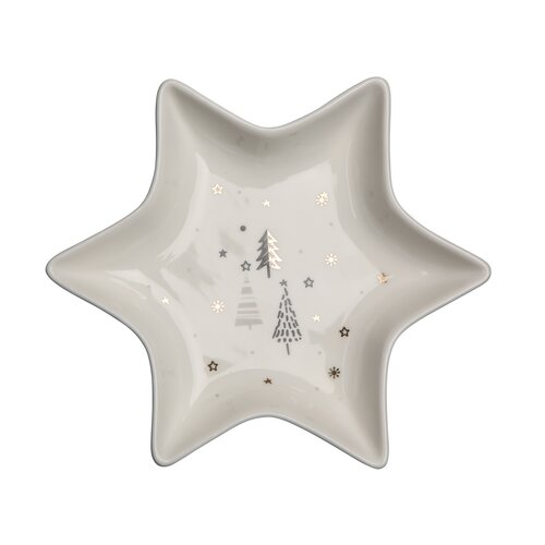 Altom Porcelánový servírovací talířek Hvězda Nordic Forest Trees 17,5 cm