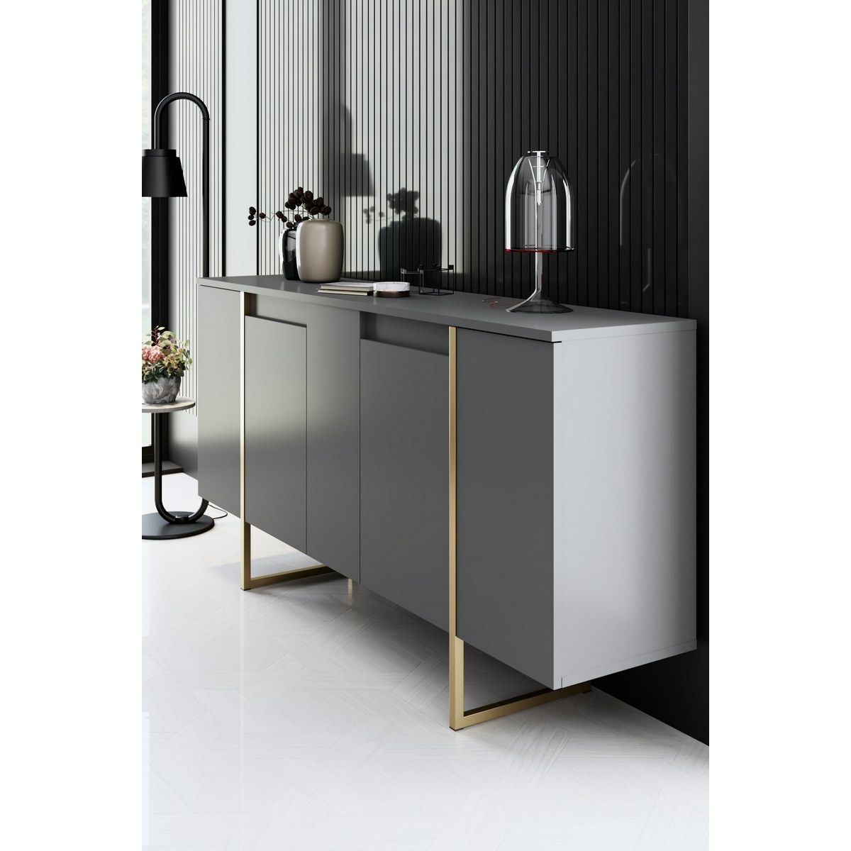 Skrinka Luxe Anthracite and Gold