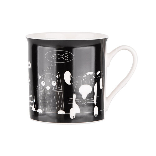 Altom Porcelán hűvös baráti bögrés, 250 ml, fekete