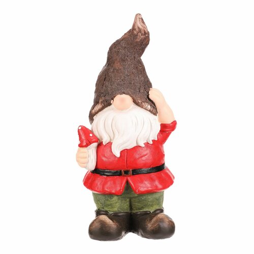 Decorațiuni de grădină Pitic cu haină roșie, 19 x18 x 42 cm