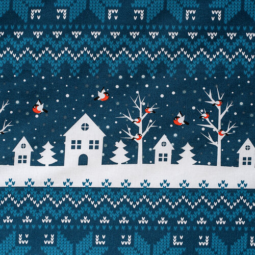 4Home Baumwollbettwäsche Winter village, 160 x 200 cm, 70 x 80 cm