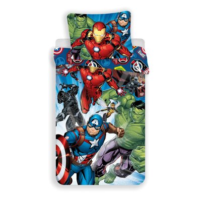 Dětské bavlněné povlečení Avengers brands, 140 x 200 cm, 70 x 90 cm