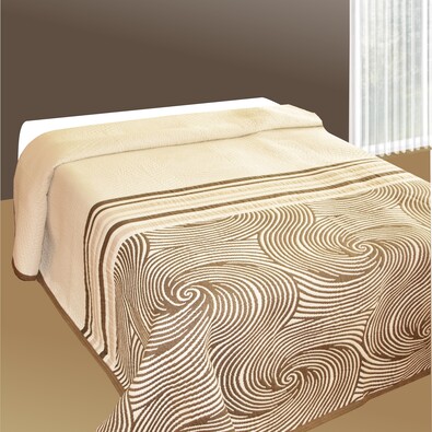 Přehoz na postel Espirales béžový, 140 x 220 cm