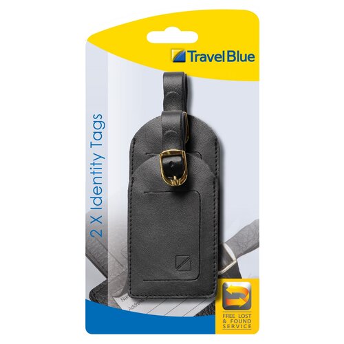 Travel Blue TBU-012 Sada jmenovek na zavazadla 2 ks, černá