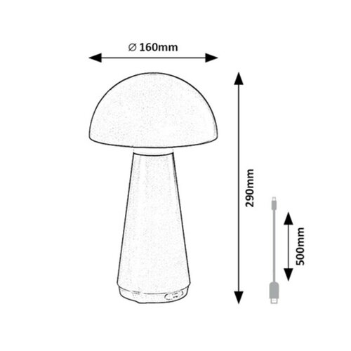 Lampă de masă cu LED Rabalux 76007 Ishtar, 3 W, negru