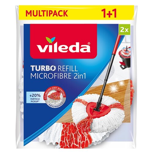 Vileda TURBO 2in1 csere a Turbo és Easy Wring&amp; Clean mophoz, 2 db