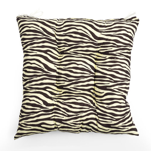 Sedák Zebra hnedá, vanilka, 40 x 40 cm