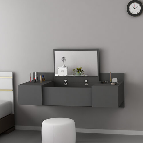 Măsuță de cosmetică Zakkum Anthracite