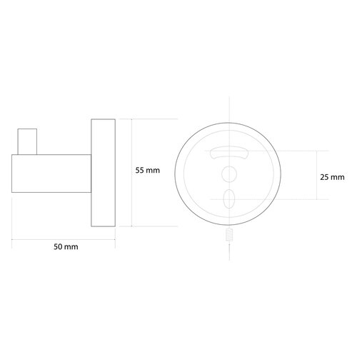 Sapho XR205GB X-Round Gold Haken, goldfarben