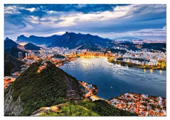 Puzzle Rio de Janeiro Educa, 2000 dielkov, viacfarebná
