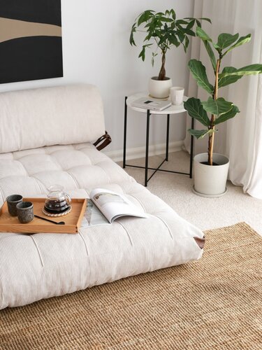Fold sofa Fold Kadife 2 Alb