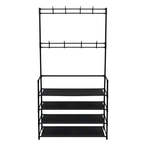 Vešiak TARAS s botníkom, čierny