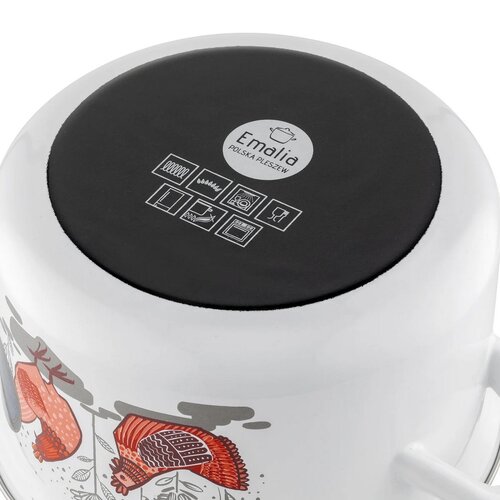 Emalia Pleszew Emajlirana posoda z pokrovomRubinka, 22 cm, 4,7 l