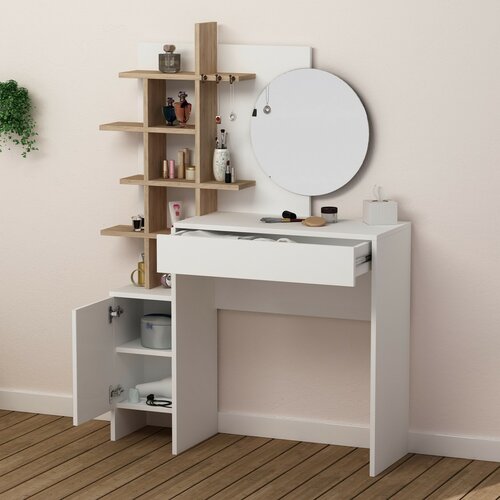 Mup White and Oak kozmetikai asztal