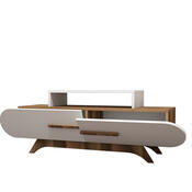 TV-Lowboard Rose Walnut White