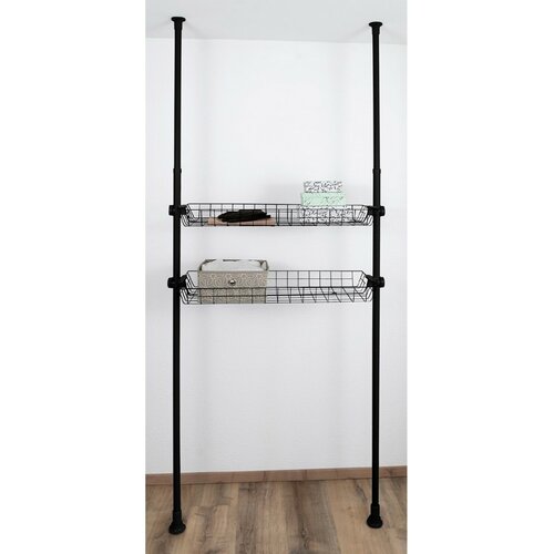 Wenko Teleszkopikus függőleges rúd Herkules165–300 cm, fekete