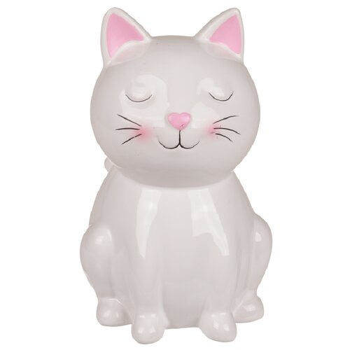 Pușculiță Pisică, alb