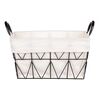 Dekorativer Metallkorb mit Stoff Mayenne, 35 x 19 x 23 cm