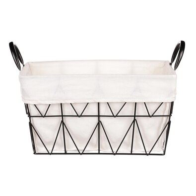 Dekorativni kovinski koš z blagom Mayenne, 35 x 19x 23 cm