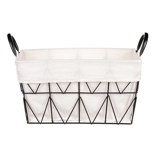 Dekorativni kovinski koš z blagom Mayenne, 35 x 19x 23 cm