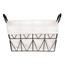 Dekorativer Metallkorb mit Stoff Mayenne, 35 x 19 x 23 cm