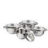 Set oale inox cu capac inox 4Home Destiny, 8 piese