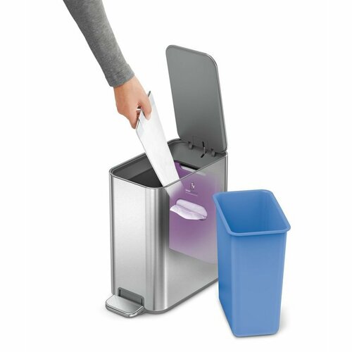 Simplehuman Ozki pedalni koš za smeti 5 L, iznerjavečega jekla