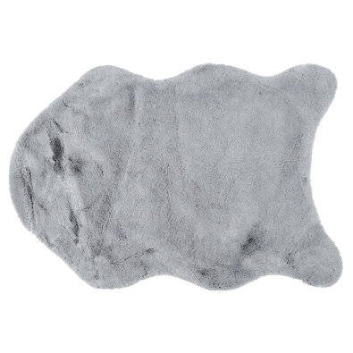 Sztuczne futerko Catrin jasnoszary, 60 x 90 cm