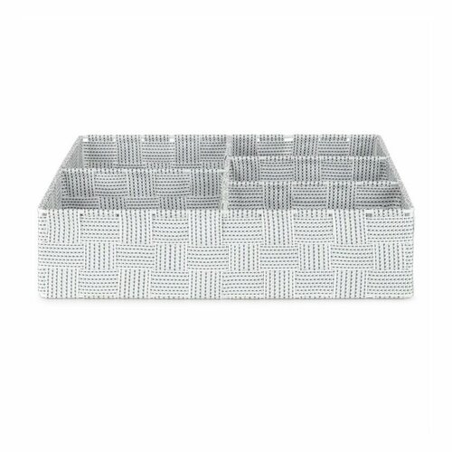 Compactor Organizer für Wäsche und Accessoires Toronto, 5 Fächer, Weiß-Grau